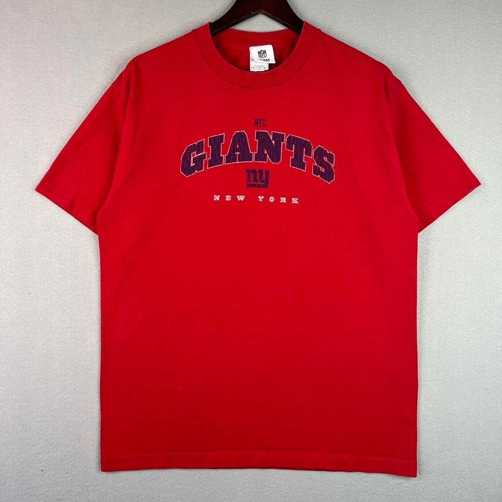 New York Giants NFL Football Red Tee Shirt L